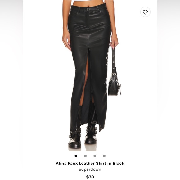 Superdown Faux Leather Skirt - Picture 2 of 3